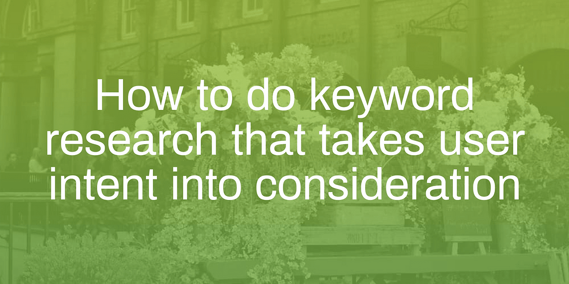 user intent keyword research