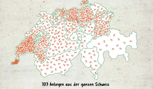 Junge Personen von 14 bis 25 Jahren aus der ganzen Schweiz haben auf engage.ch ihre politischen Anliegen formuliert.