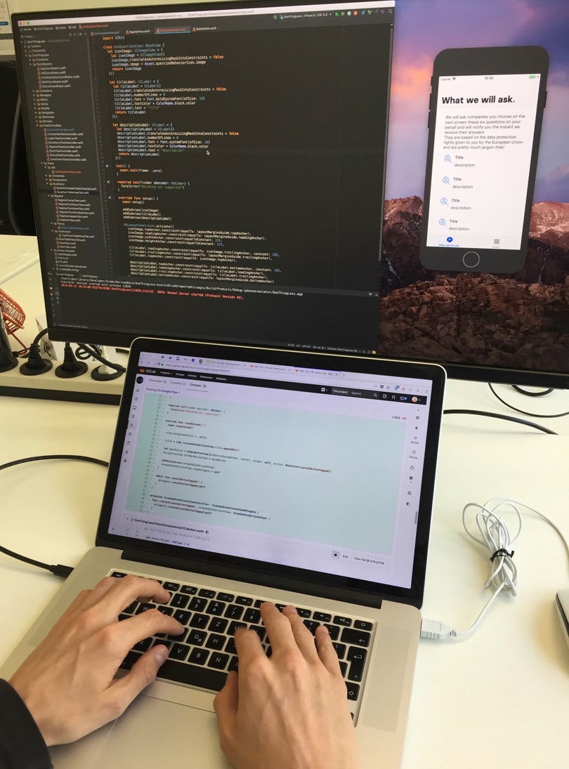 Development of the One.Thing.Less mobile app and platform