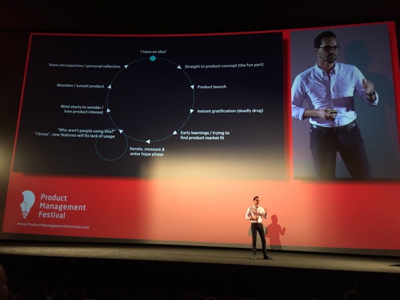 The addictive cycle of product managers. Break it by focusing solely on the problem.