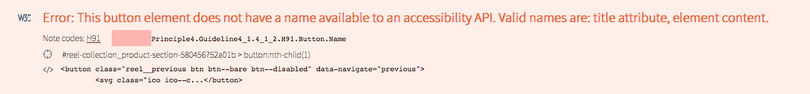 A typical error message
