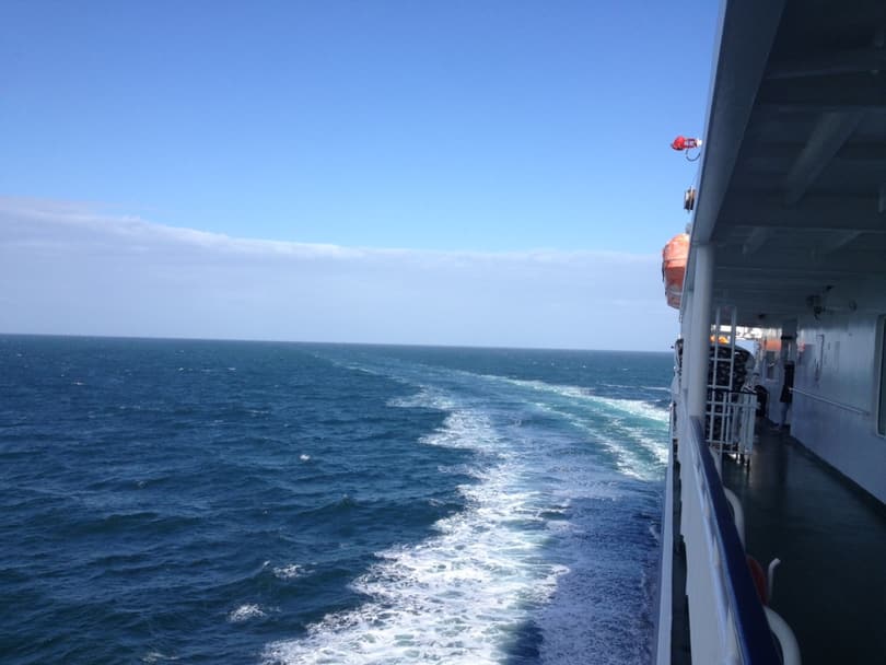 leaving Ireland on the ferry