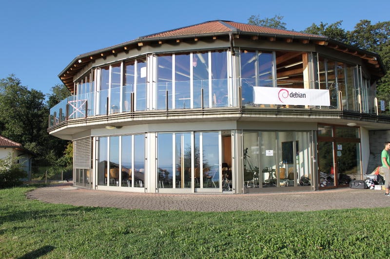 Le Camp building containing the bar (upper floor
