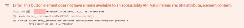 A typical error message
