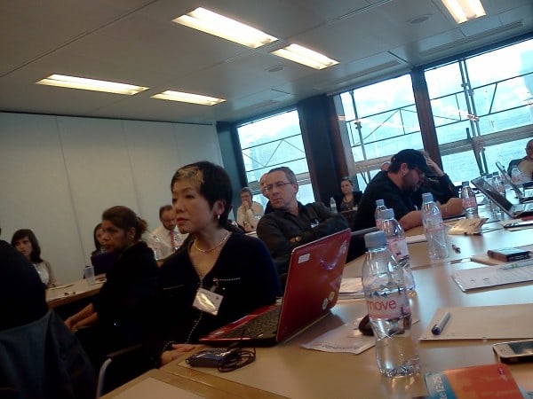 Attendees following the talks