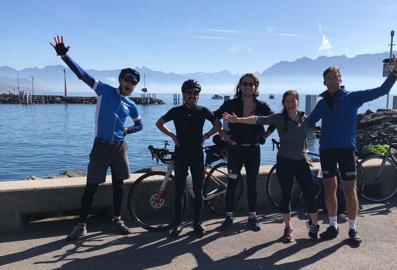5 happy Liipers in Lausanne Ouchy