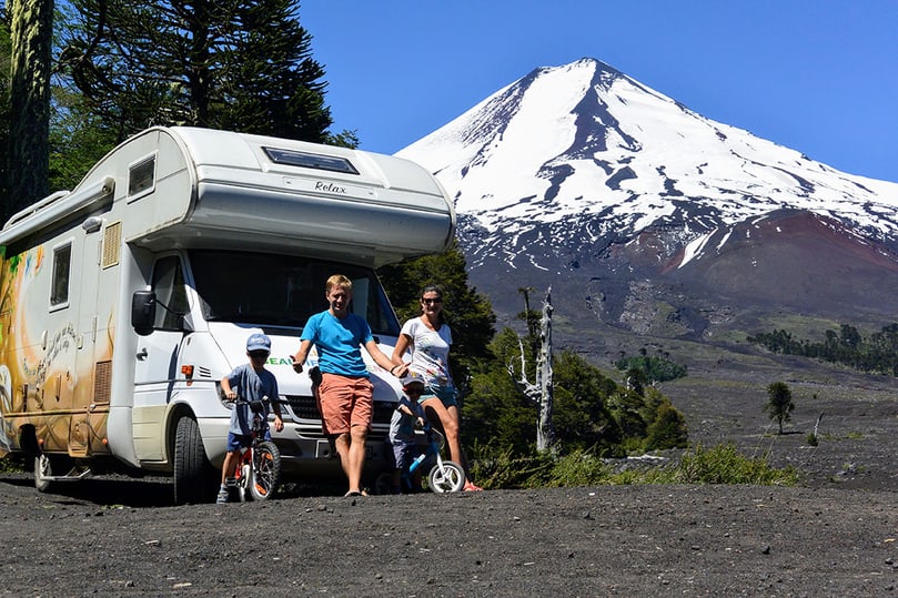 Camping car and family