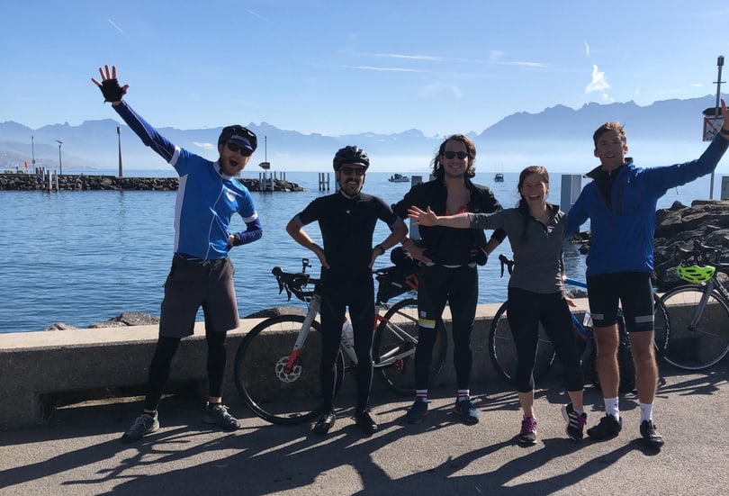 5 happy Liipers in Lausanne Ouchy