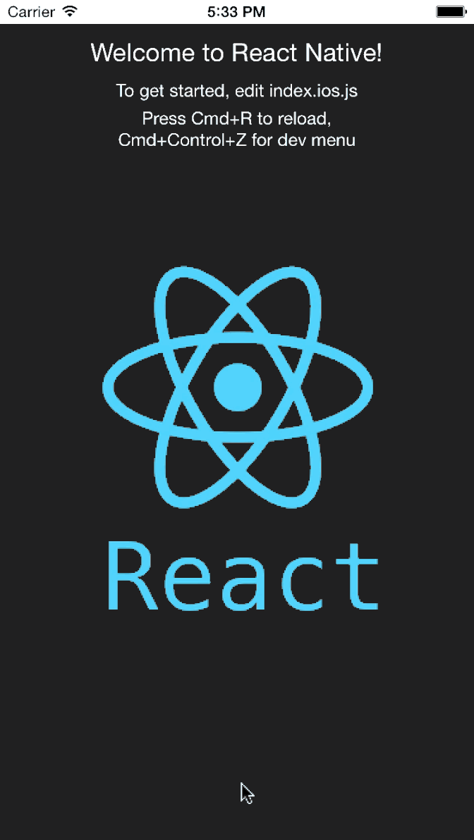 React Native sliding menu sample app