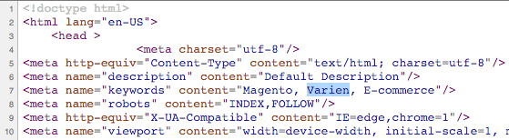magento index page source code