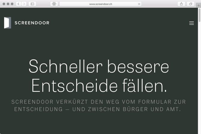 Screenshot Screendoor.ch