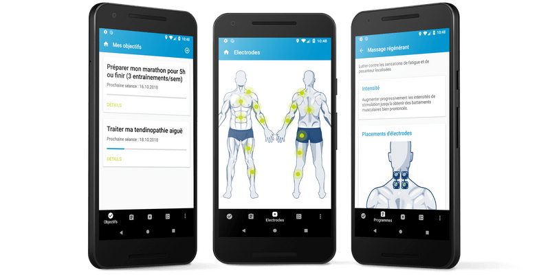 Features of the Compex Coach app